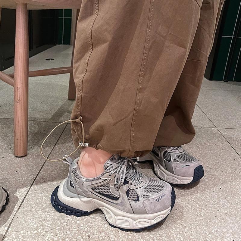 Mesh Dad Shoes Women's Autumn New Versatile Breathable Thick-soled Niche Height-increasing Casual Running Sneakers Women