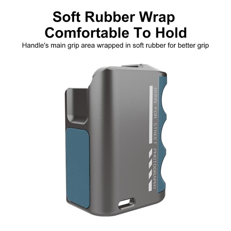 Aluminum Alloy Camera Handle with Rapid Detach Mechanism for Action 5Pro/4/3 Cameras Cold Shoe Mounts Ergonomic Design