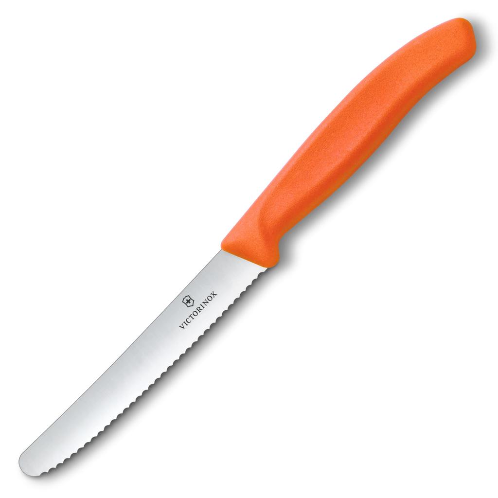 VICTORINOX Kitchen Knife Dishwasher Paring Knife Serrated Ergonomically Lightweight and Easy to Tomato Table Knife Swiss Classic (Victorinox) Set,