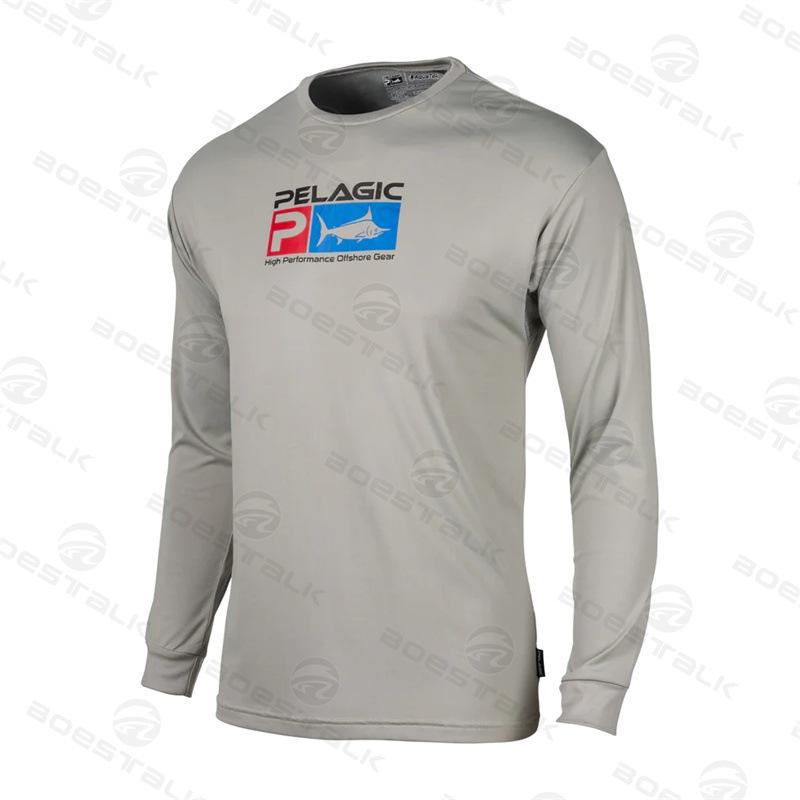 PELAGIC crew neck sea fishing sunscreen top fishing suit ice cool breathable long sleeve sunscreen men s fishing suit XXS