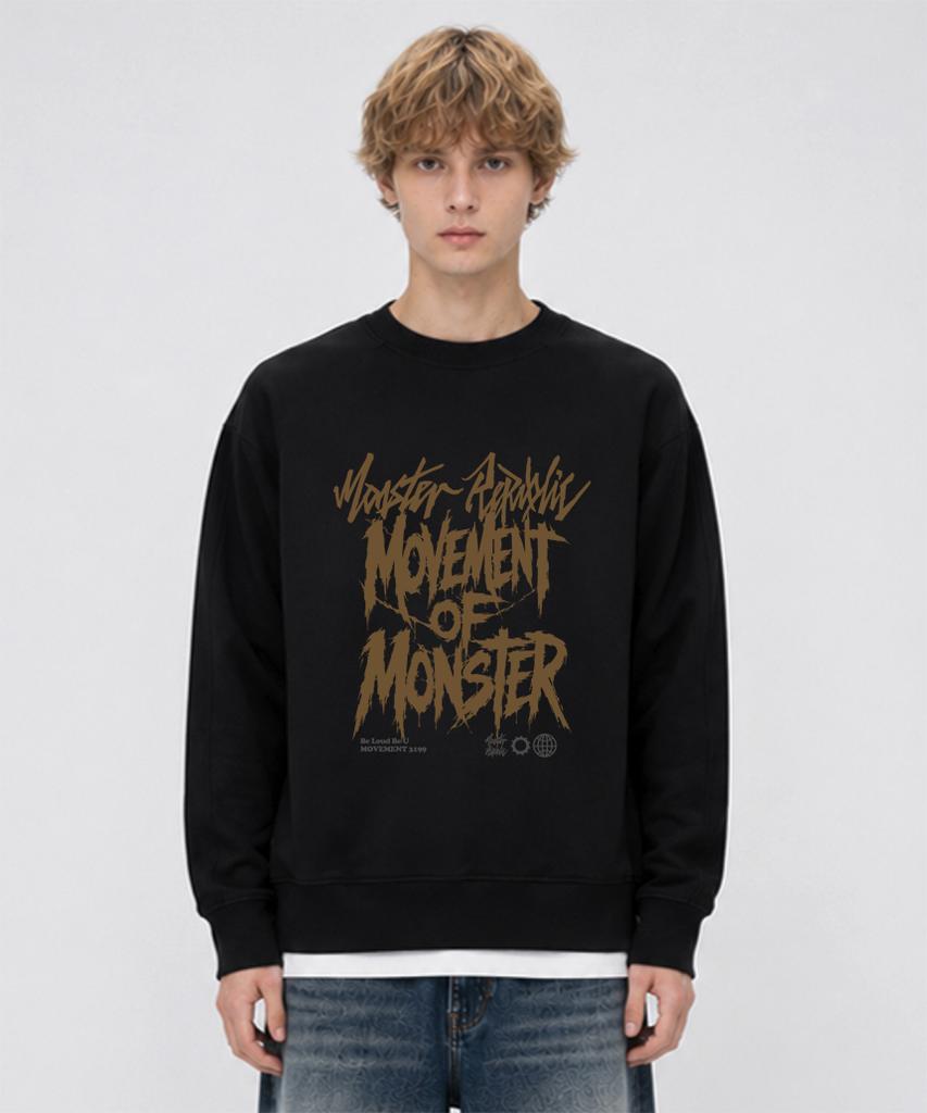 MONSTER REPUBLIC Rogue Movement Brown Sweatshirt Black_3199