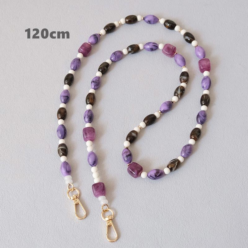 New Fashion Woman Bag Accessory Detachable Candy Beaded Chains Cute Acrylic Luxury Strap Women Elegant Bag Acrylic Handle Chain