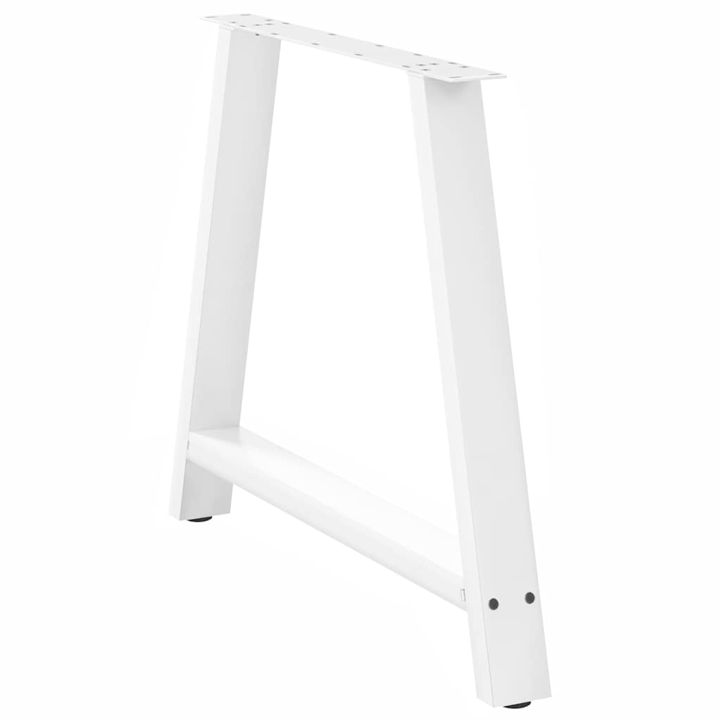 Vidaxl Nogi Do Stolika Kawowego, 2 Szt., Biale, 90X(72-73) Cm, Stal