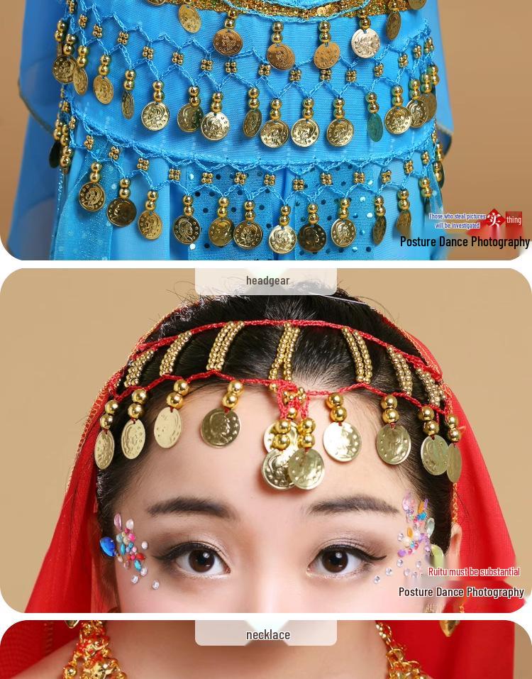 Children's Xinjiang Ethnic Dance Costume for Girls - Toddler Belly Dance Performance Outfit