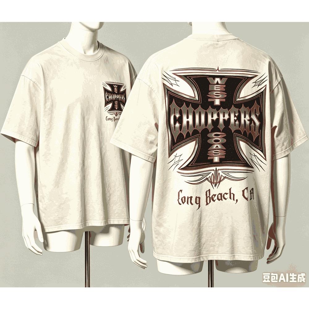 West Coast Choppers per Regalo Fan T-shirt Uomo Donna Harajuku Oversize Unisex Manica Corta Streetwear alta qualità Coppie Classico morbido Retro Moda
