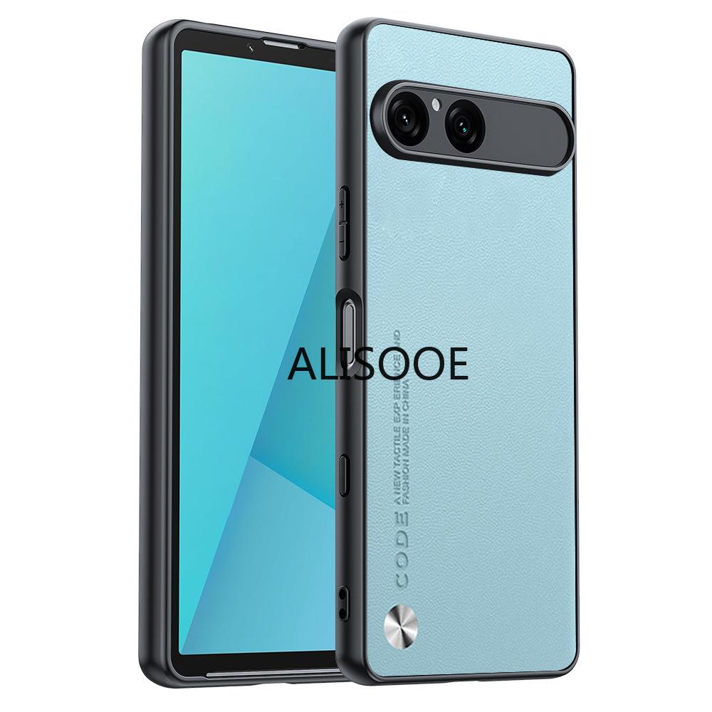 Etui dla Sony Xperia 10 VII Luksusowe Etui Ochronne z PU-Skóry o Teksturze Włókna dla Sony Xperia10 VII Capa Wstrząsoodporna Funda