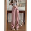 Korean Style High Waist Wide Leg Pants with Lapel Design