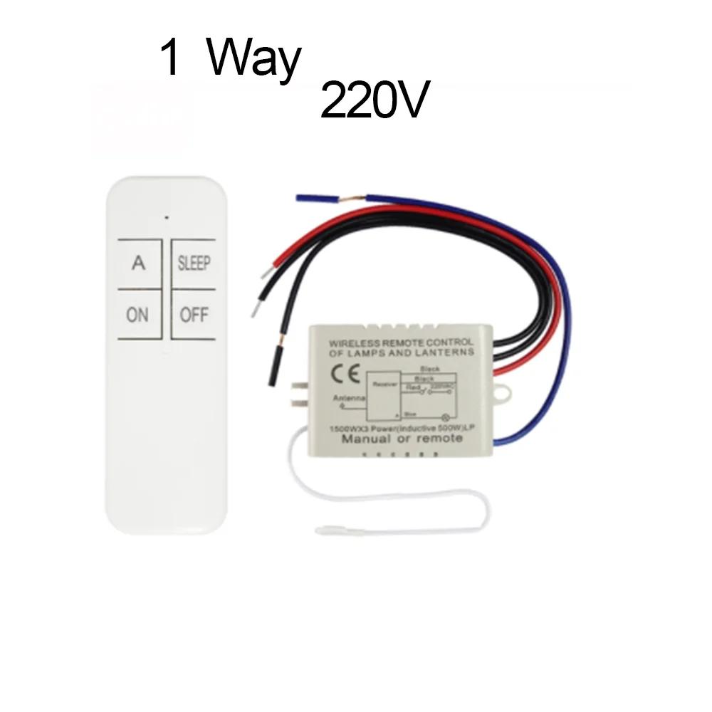 

QIACHIP 220V Wireless Remote Control Light Switch Digital Wall Remote ON/OFF 1/2/3 Way Receiver Transmitter Lamp Control