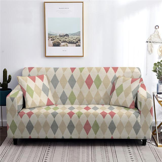 1 /2 /3 /4 Seater Plaid Sofa Cover Dust -Proof Stretch Sofa Slipcover For Living Room L Shape Sofa Protector Anti -Fouling Home Decor