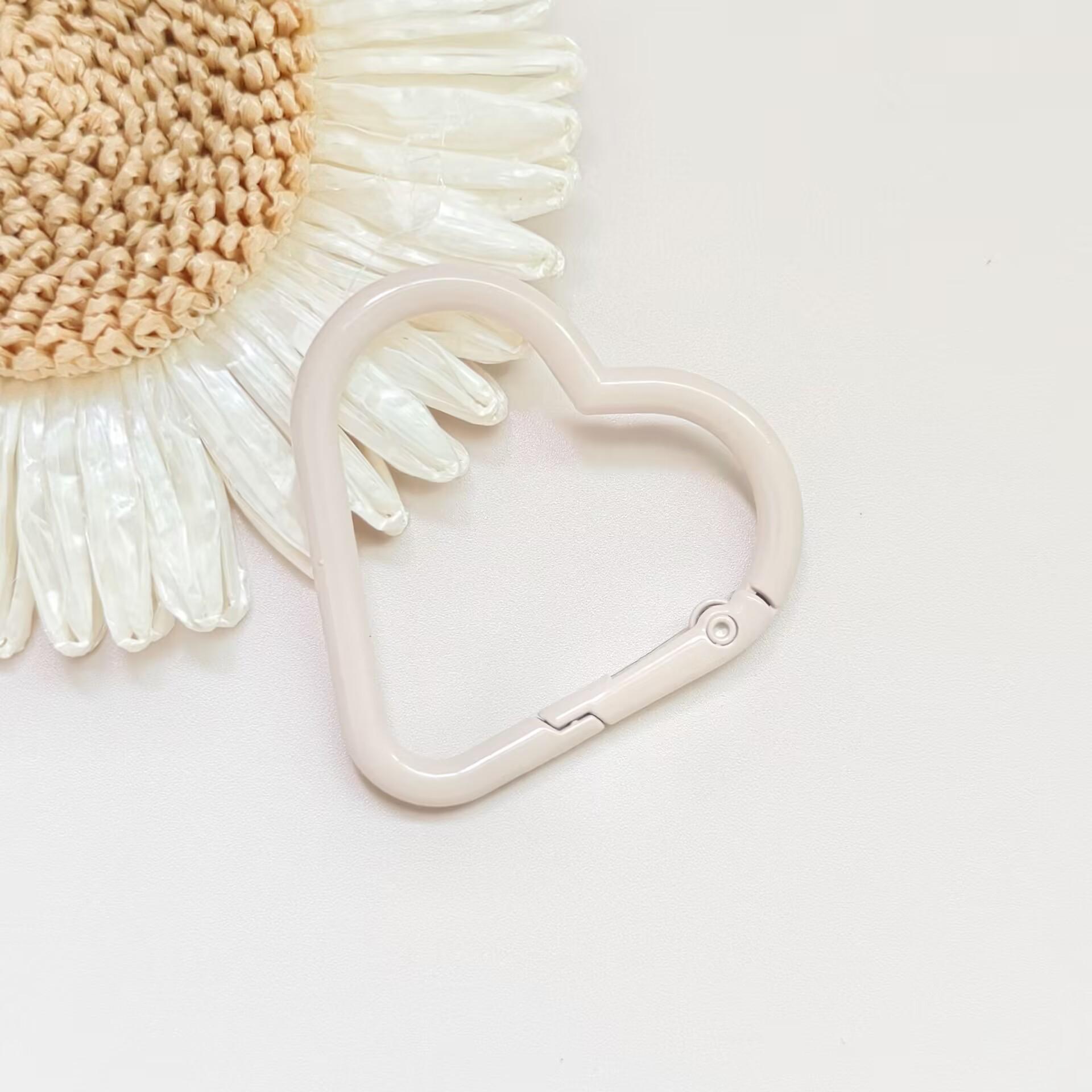 Разноцветный брелок-карабин в форме сердца из цинкового сплава и крючок для питомца