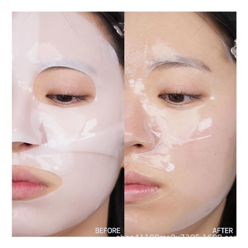 Bílá transparentní stahující křišťálová maska proti vráskám kolagenová hydratační vstřebatelný split