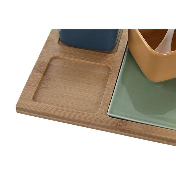 Ensemble à apéritif - DKD HOME DECOR - 6 pièces - Porcelaine - Multicouleur - 31 x 21 x 6 cm