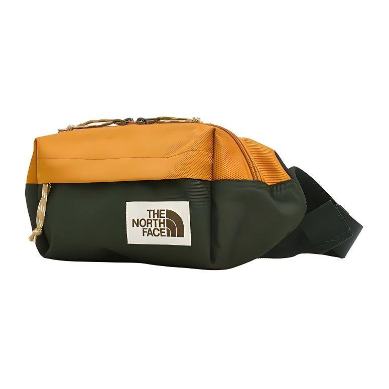 The North Face 4L Lightweight Zipper Waist Bag Outdoor Bag Unisex Waist Bag Yellow Army-Green NF0A3KY6-YYK