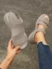 2025 summer new large size foreign trade women's sandals casual fashion Velcro platform low heel flat Roman sandals women