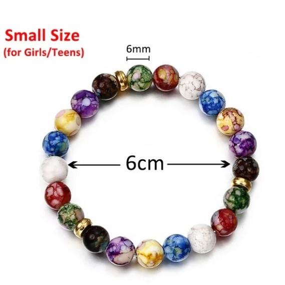 Chakra Reiki Hälsosten Armband Yoga Balans Energi Pärlor Vulkasten Smycken Armring Kvinnor Män