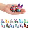 3D Printed Easter Eggs, Including A Bunny, Easter Surprise Bunny Eggs, 3D Printed Animals, Easter Basket Stuffing, Stress-relieving Toy Gifts.4pcs