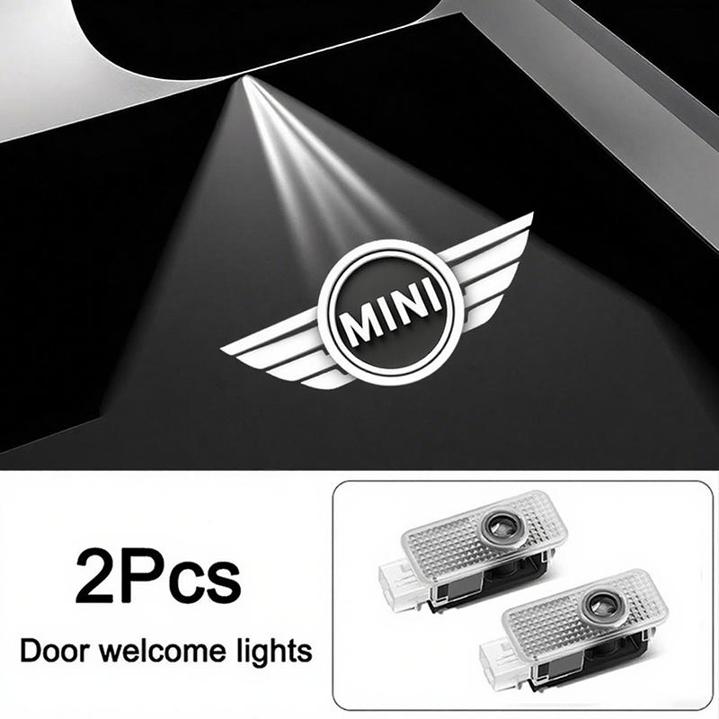 For Mini DF01Led HD Car Door Logo Welcome Light Projector Lamps Accessories For MINI Cooper S Works JCW R55 R56 R50 R53 R60 R61 F54 F55 F56.