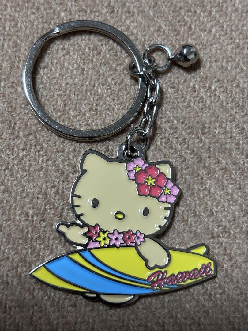 

[USED] Hello Kitty Suntan Kitty Hawaii Surfing Retro Keychain