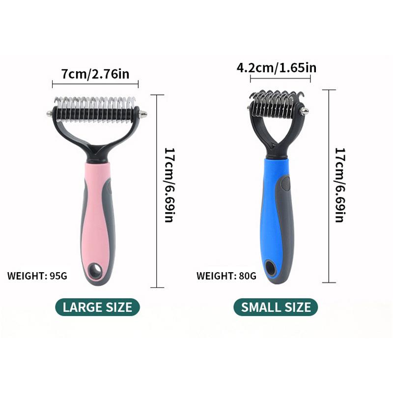 Ein doppelseitiger Knotenkamm für Haustiere, Hundekamm, Hundekamm, Katzenschönheit, Haarentfernung, Katzenkamm, Heimtierbedarf