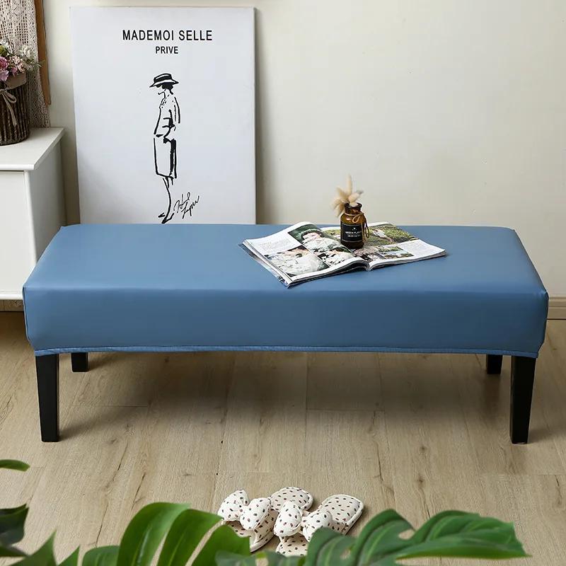 

Водонепроницаемый чехол для обеденной скамьи из полиуретана, эластичный, моющийся, обитый чехол для скамьи, защитный чехол для сиденья, чехлы для скамейки для столовой 80x40x30cm