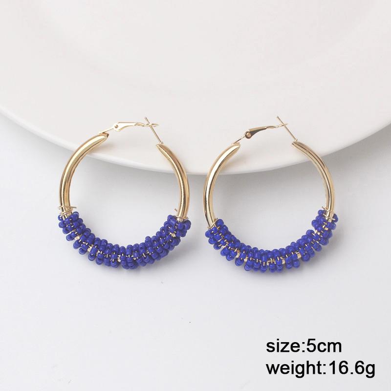 New Blue Color Geometric Earrings for Women Bohemian Flower Butterfly Pendants Female Dangle Earrings 2024 aretes de mujer