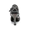 Women Latin Dance Shoes Charm Girl Tango Ballroom Sandal Salsa Samba Rhinestone Pearl Party Heeled