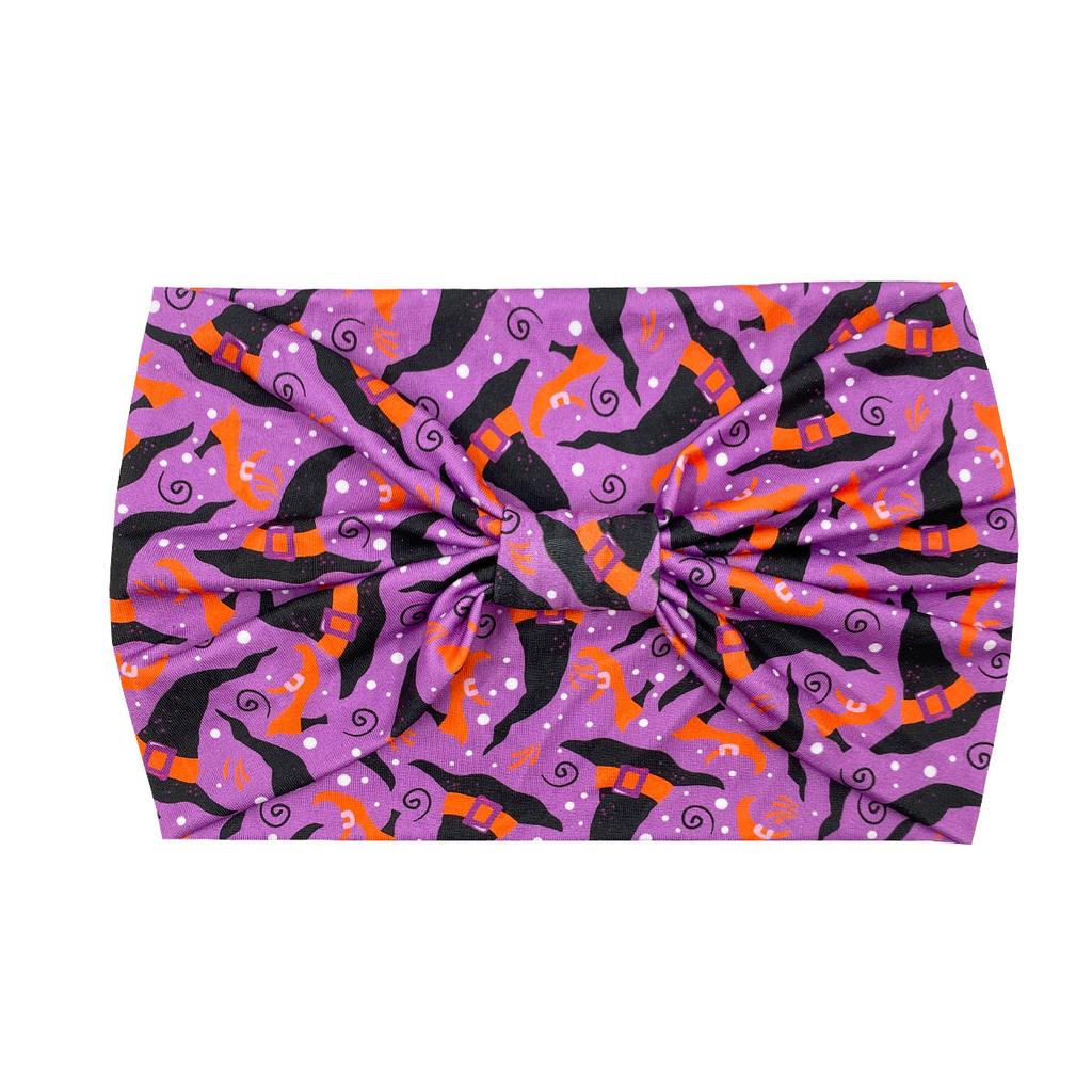 Knot Headband, Color Blocked Pattern Printed Sports Headband, Fashionable Polka Dot Wide Edge Elastic Headband