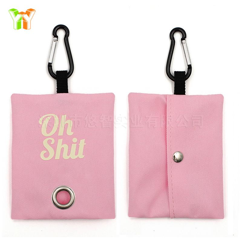 

Pet Poop Bag Holder with Replaceable Bags - Outdoor Storage for Dog Waste розовый