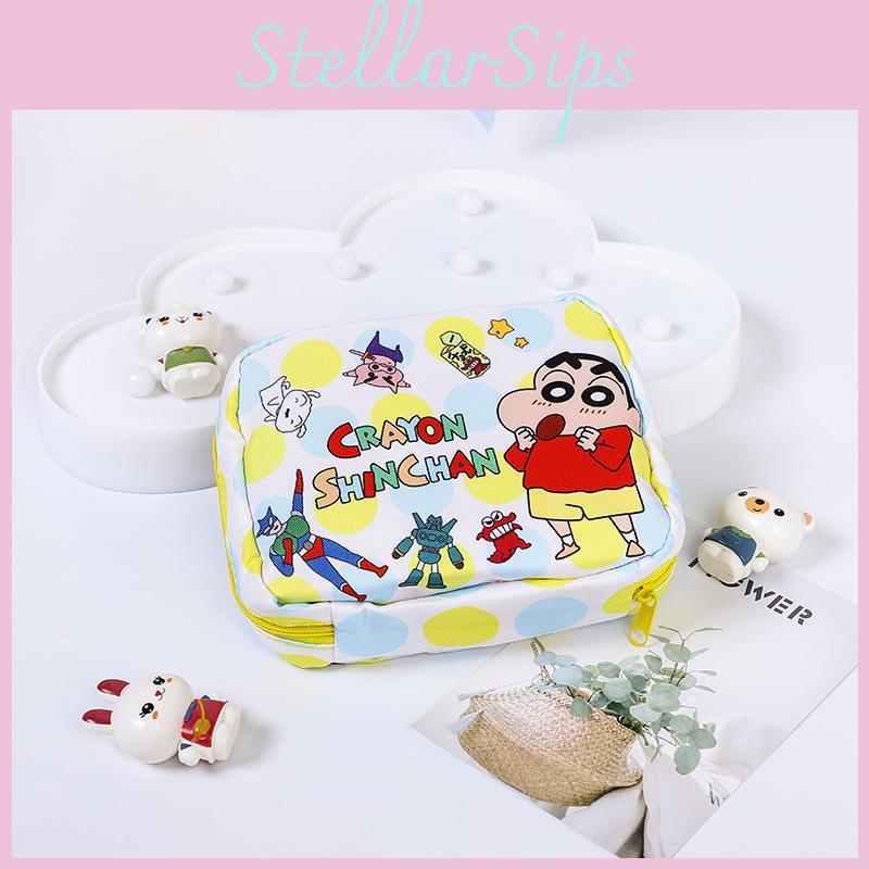 Shin Chan Crayon Compact Personal Care Bags Oxford Fabric Girl Storage Travel