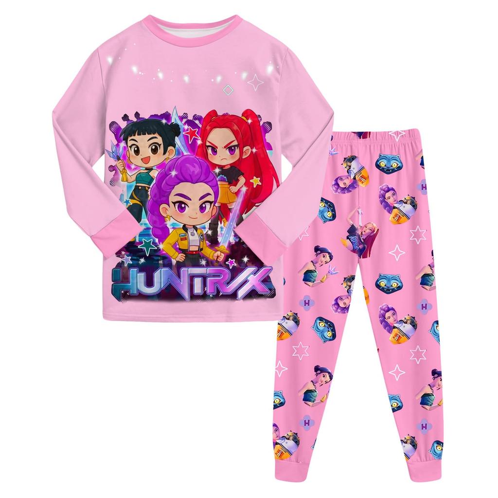 Ensemble de mode pour enfants Jupe Haut à manches longues et col rond Pantalon