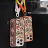 Vintage Persian Rug Pattern Protective Case For iPhone  15 14 17 Air 16 13 12 11 Pro Max Plus Litchi Texture Soft Cover Lanyard