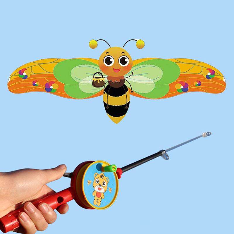 1Set Children Kite Toy Cartoon Butterfly Swallows Eagle Kite With Handle Kids Flying Kite Outdoor Toys
