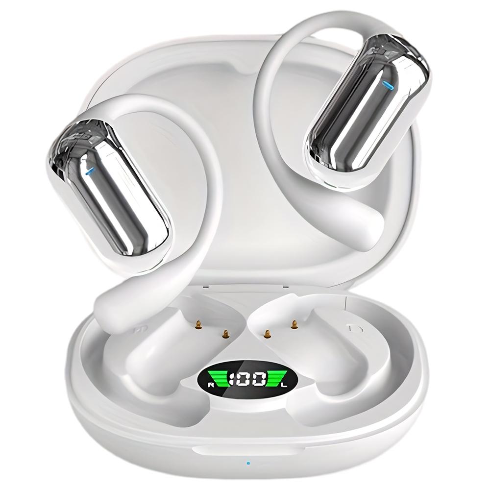True Wireless Open-Ear Bluetooth Earbuds 5.4 TWS – 360° Surround Sound, All-Day Comfort, Sports Fit, Clear ENC Calls