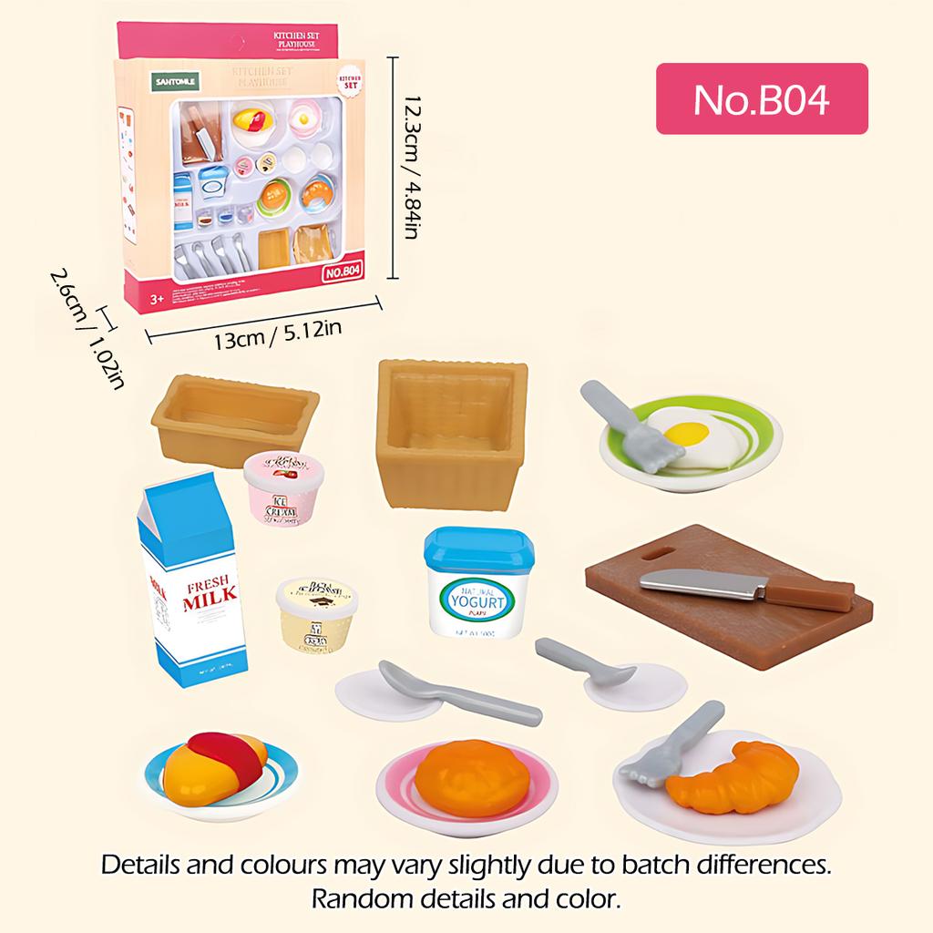 Non-Toxic 1:12 Forest Family Dollhouse Furniture Montessori Miniature Doll House Kitchen Bedroom Bathroom Accessories For Children Gifts