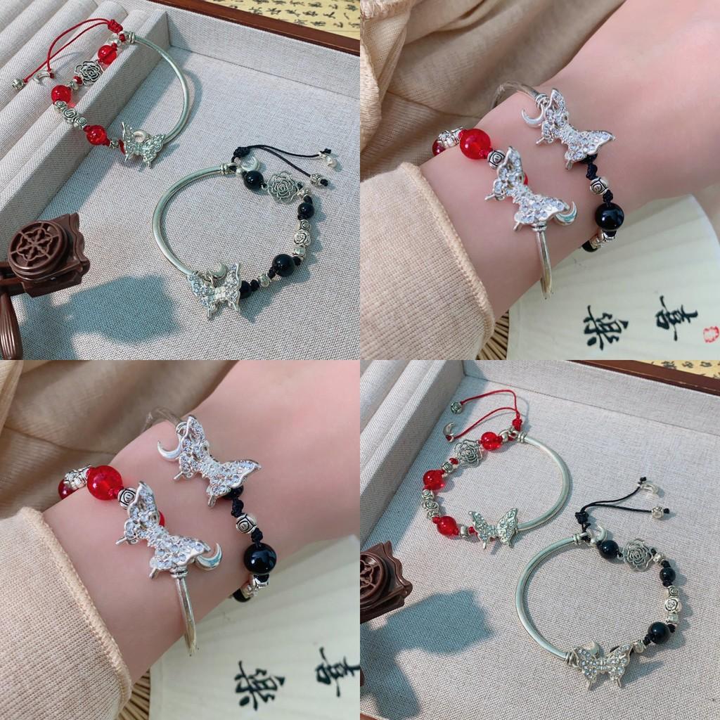 Elegant Butterfly Rose Alloy Bracelet Exquisite Design For Men And Women