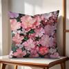 Classic Art Floral Pattern Cushion Cover Natural Linen Organic Fabric DoubleSided Printing Couch Pillow Covers Home Decor