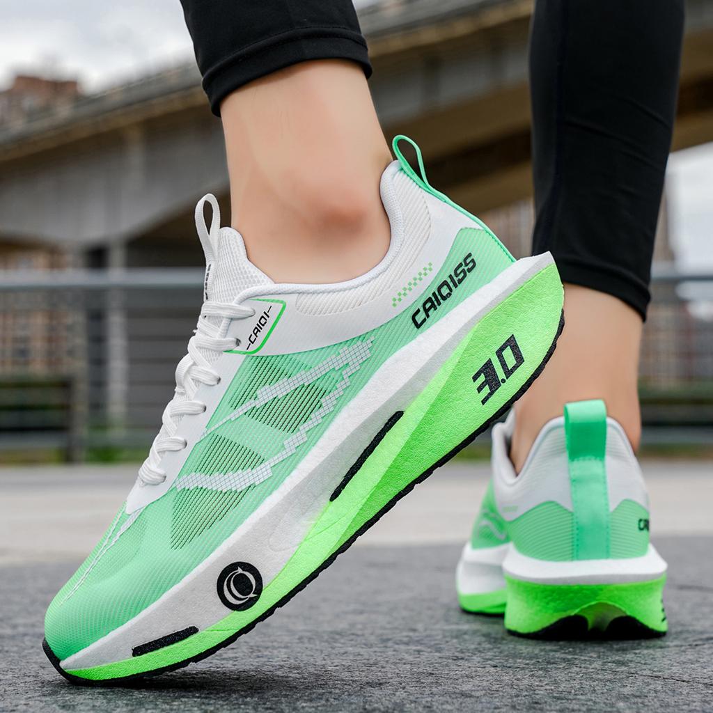 Laufschuhe Carbonplatte Marathon Herren Sport Atmungsaktiv Leicht Damen Bequem Athletisch Rutschfest Sneaker Freizeit