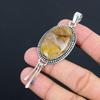 Oval Plume Agate Stone Anniversary Mother Boho Pendant Jewelry Sterling Silver