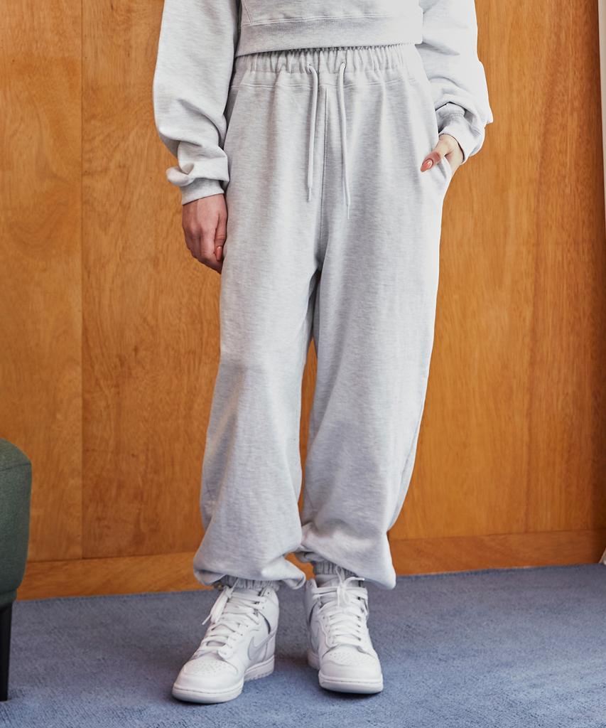 Bajal Vz Printed Wide Jogger Pants Ash Grey