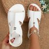 New Sandals Summer Fashion Soft Soled Women Shoes Comfort Simple Retro Flat Sandals Lightweight Versatile Large Slippers Zapatos