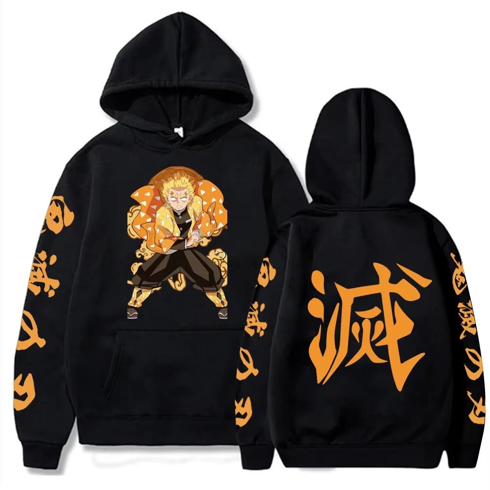 

Japanese Anime Demon Killer Kimetsu No Yaiba Agatsuma Zenitsu Comic Hoodie Couple Streetwear XL