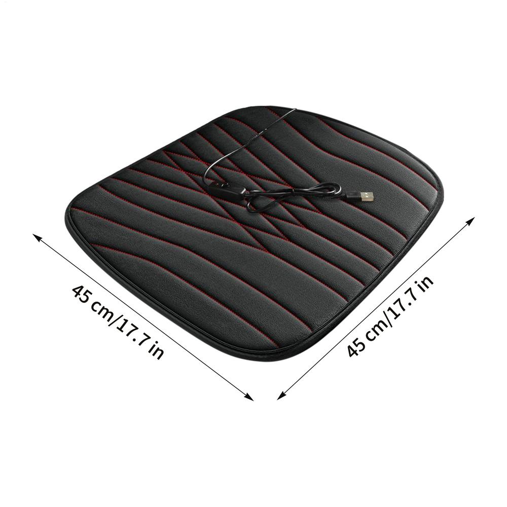 Podgrzewana poduszka na siedzenie samochodowe z antypoślizgowym spodem, Uniwersalny podgrzewacz do siedzenia do samochodu, ciężarówki, SUV-a, kampera i krzesła biurowego w zimną pogodę