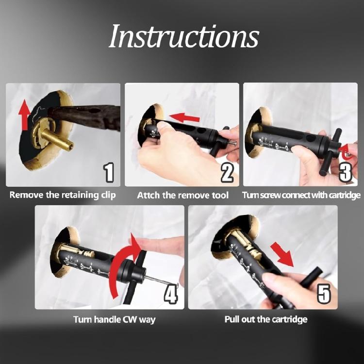 Professional Valves Cores Removal Tool Cartridge Puller Tool For Removing Pressure Balanced Shower And Tub Valves Cores