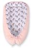 Baby Cocoon, Double-sided, Playpen, Swaddle, Premium BOBONO - Bulldogs, Powder Pink