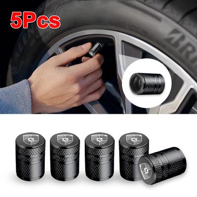 5Pcs Metal Car Wheel Tire Valve Cap Dustproof Stems Cover For Porsche Panamera Cayenne Taycan 911 718 Macan Carrera-GT Accessory