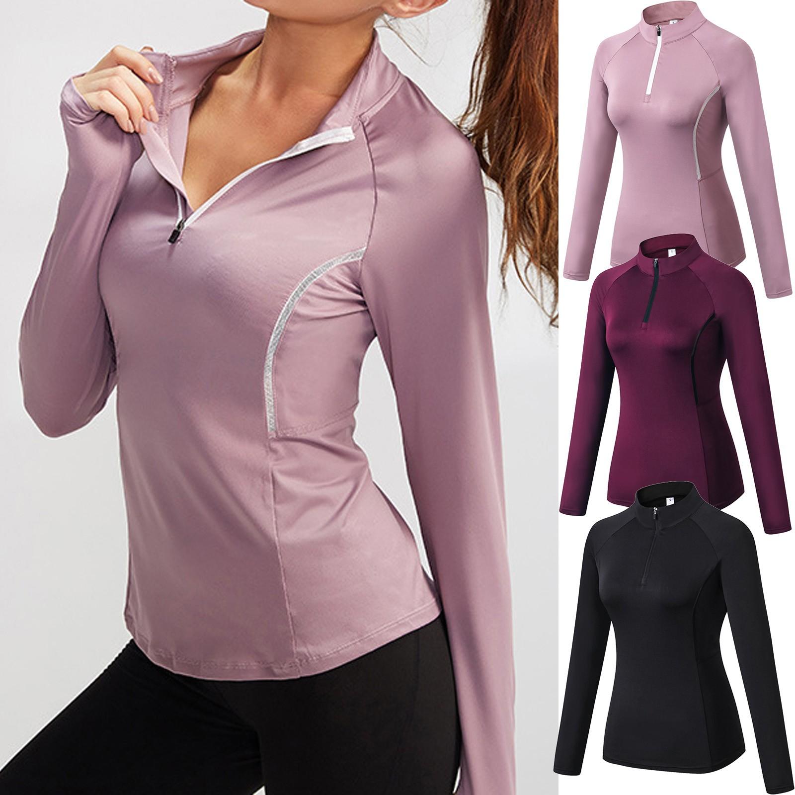 

Модная женская спортивная одежда для йоги, фитнеса, бега, тонкая блузка с длинным рукавом