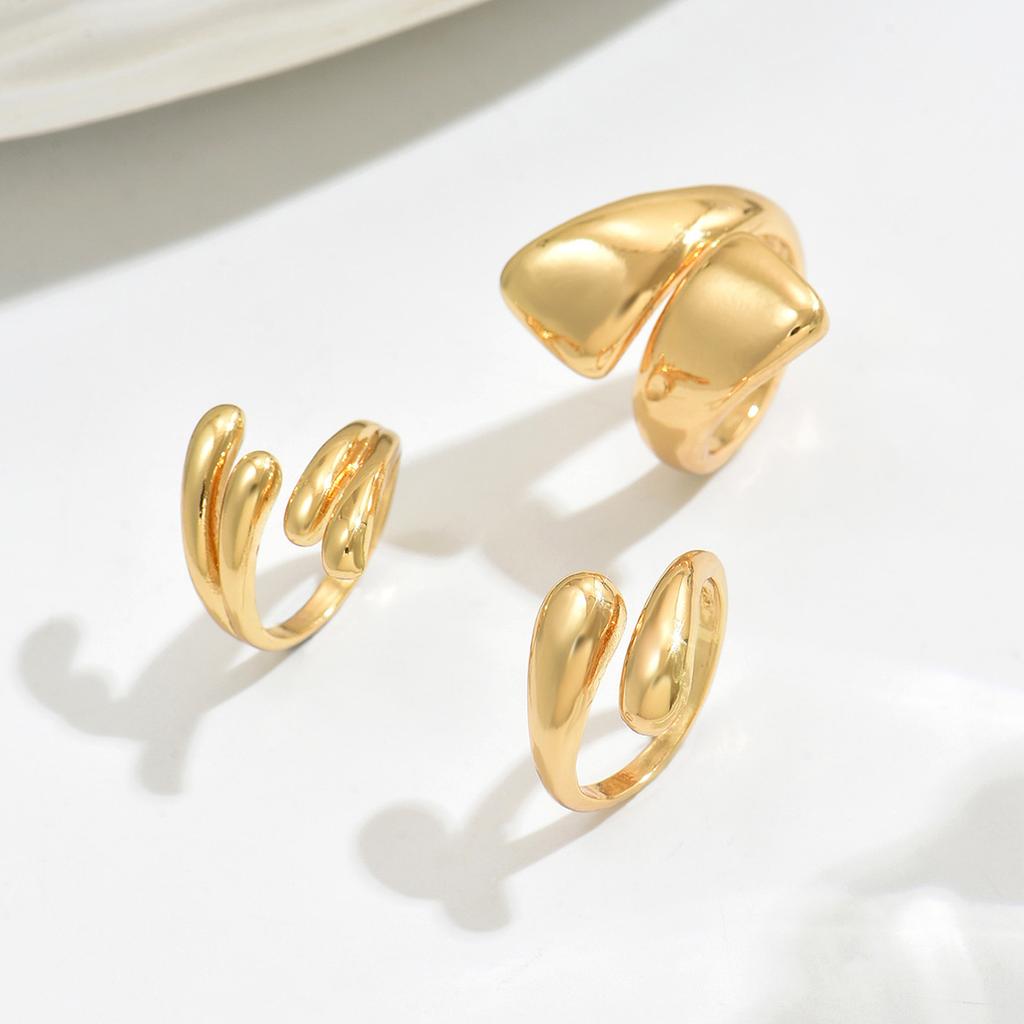 2025 new style jewelry, versatile ins metal geometric design ring, open index finger ring for women