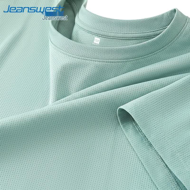 Jeanswest Men's Summer 2026 Ice Silk Mesh Quick-Dry T-Shirt