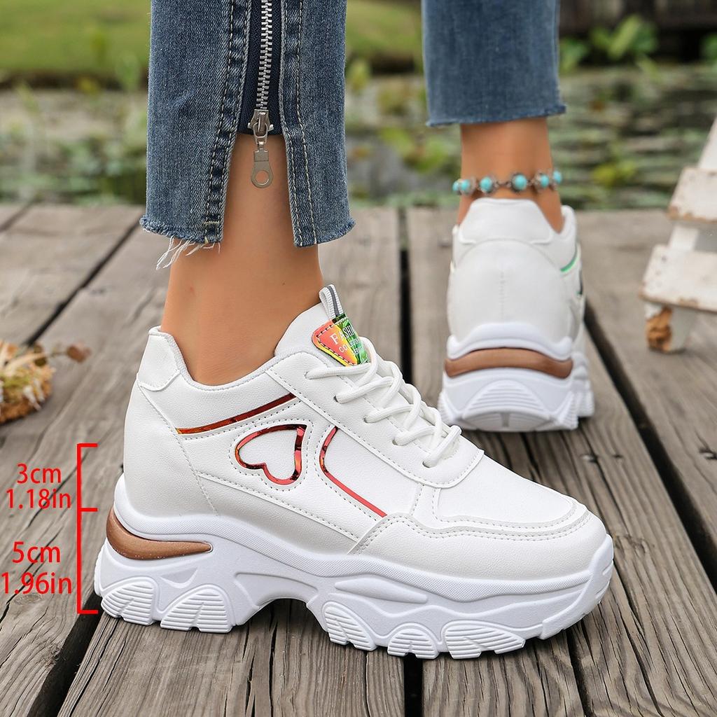 Scarpe da Donna con Plateau e Tacco Alto - Scarpe Sportive Casual Versatili e Comode per Donna