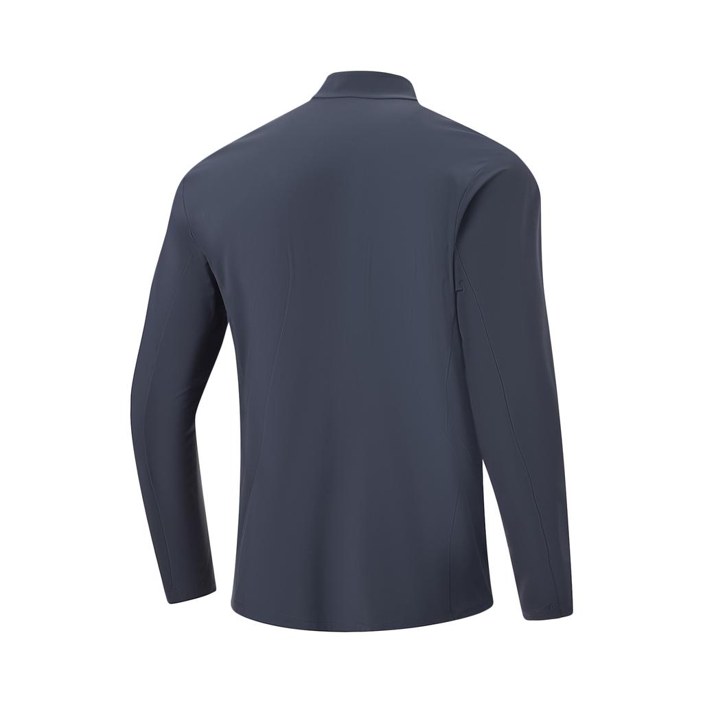Li Ning Fitness Series Letter Stand Collar Zipper Breathable UV Protection Sun Protection Jacket Men jackets AFDWJ65-4